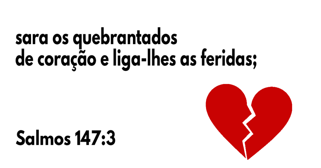 sara os quebrantados de coração e liga-lhes as feridas