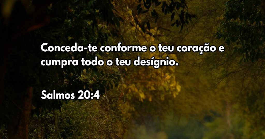 Conceda-te conforme o teu coração e cumpra todo o teu desígnio.