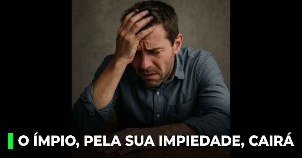 Mas o ímpio, pela sua impiedade, cairá